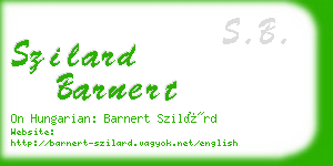 szilard barnert business card